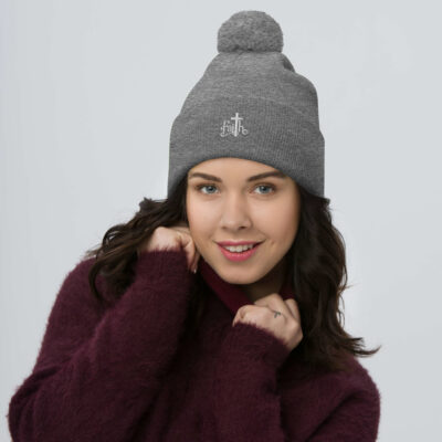 Faith design Pom-Pom Beanie