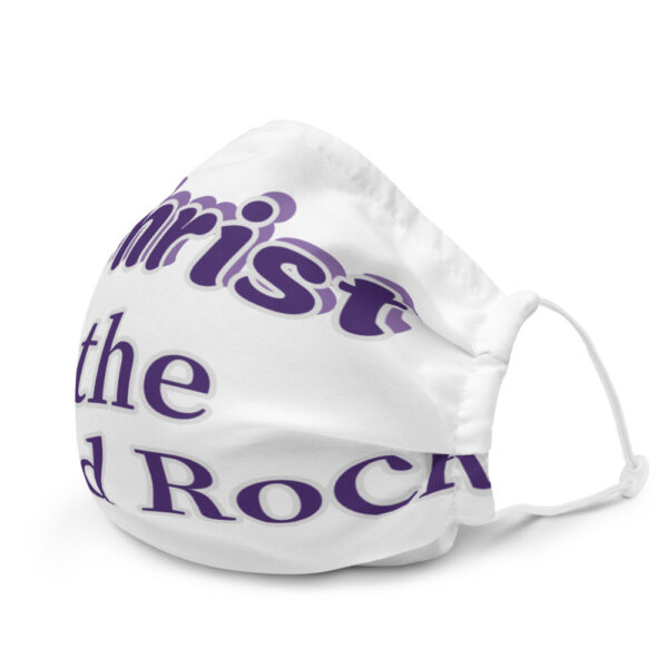 Christ the sloid Rock Premium face mask - Image 6