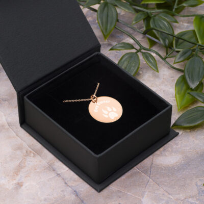 Dog Owner Engraved Silver Disc Necklace