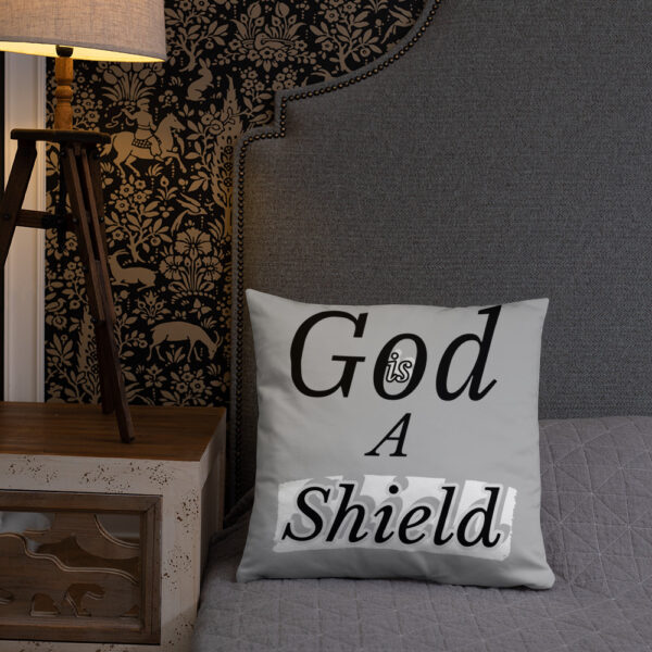 Our God is a Shield Basic Pillow - Image 2