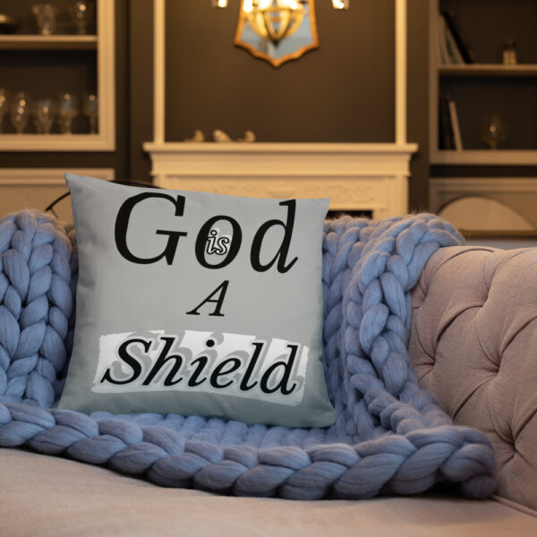 Our God is a Shield Basic Pillow - Image 3