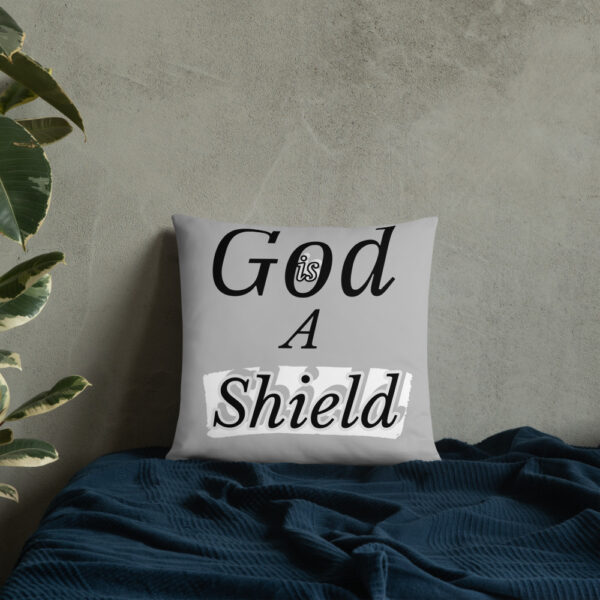 Our God is a Shield Basic Pillow - Image 7