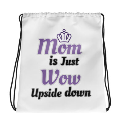 A mom wow Drawstring bag