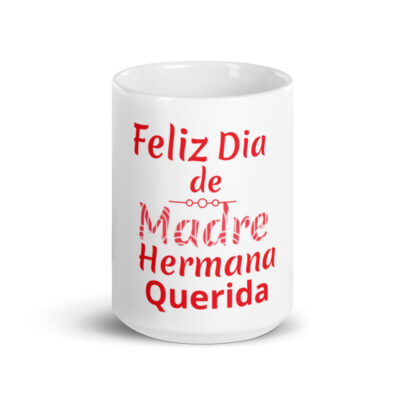 A mother White glossy mug