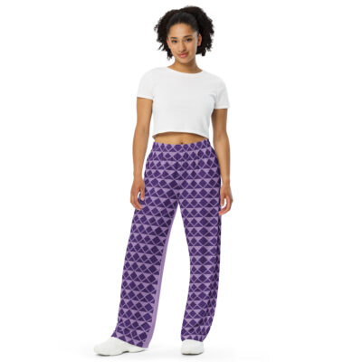 designed All-over print unisex wide-leg pants