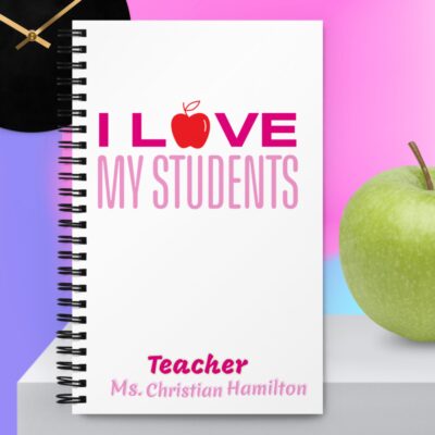A personalized Spiral notebook